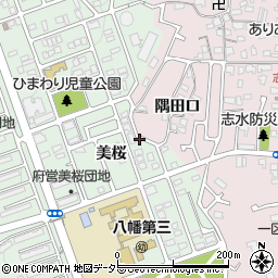 京都府八幡市男山美桜13周辺の地図