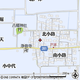 京都府八幡市戸津北小路43周辺の地図