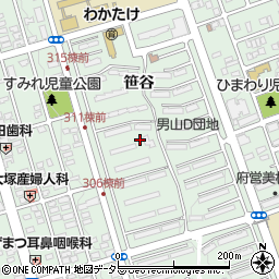 京都府八幡市男山笹谷周辺の地図