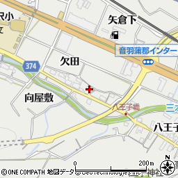 愛知県豊川市長沢町欠田81周辺の地図