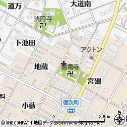 愛知県西尾市徳次町周辺の地図