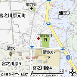 神服神社周辺の地図