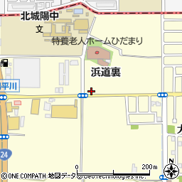 京都府城陽市平川浜道裏26-1周辺の地図