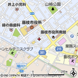 静岡県藤枝市岡出山1丁目15周辺の地図