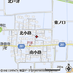 京都府八幡市戸津北小路25周辺の地図