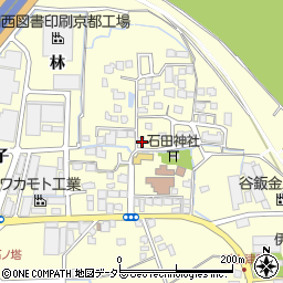 京都府八幡市上津屋里垣内80周辺の地図