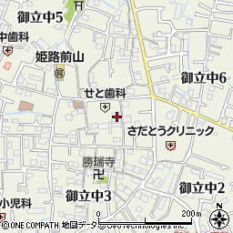 兵庫県姫路市御立中周辺の地図