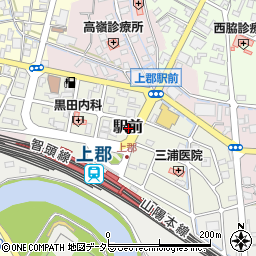 兵庫県上郡町（赤穂郡）駅前周辺の地図