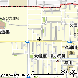 京都府城陽市平川浜道裏12-16周辺の地図