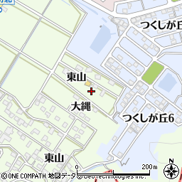 愛知県西尾市駒場町東山周辺の地図
