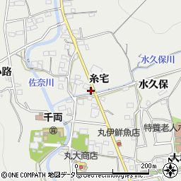 愛知県豊川市千両町（糸宅）周辺の地図