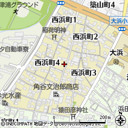 愛知県碧南市西浜町周辺の地図
