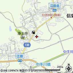滋賀県甲賀市信楽町江田739-1周辺の地図