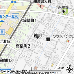 愛知県西尾市寄住町神明22周辺の地図