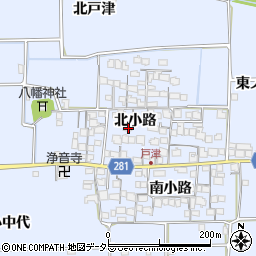 京都府八幡市戸津北小路47周辺の地図