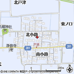 京都府八幡市戸津北小路30周辺の地図