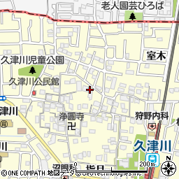 京都府城陽市平川野原72-2周辺の地図
