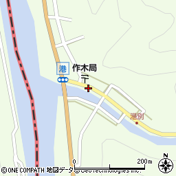 作木郵便局前周辺の地図