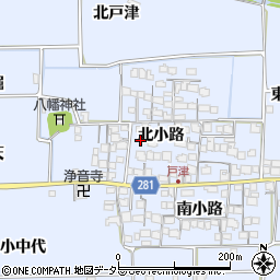 京都府八幡市戸津北小路44周辺の地図