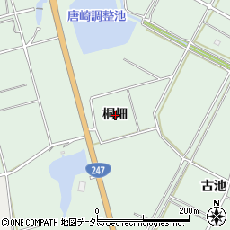 愛知県常滑市西阿野桐畑周辺の地図