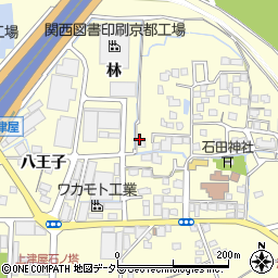 京都府八幡市上津屋里垣内25周辺の地図