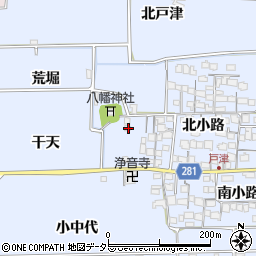 京都府八幡市戸津北小路120周辺の地図