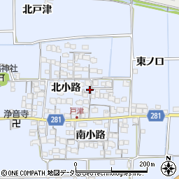 京都府八幡市戸津北小路26周辺の地図