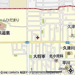 京都府城陽市平川浜道裏12周辺の地図