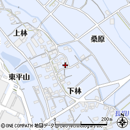 愛知県豊川市萩町上林16周辺の地図