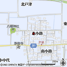 京都府八幡市戸津北小路45周辺の地図