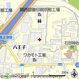 京都府八幡市上津屋八王子124-10周辺の地図