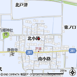 京都府八幡市戸津北小路28周辺の地図
