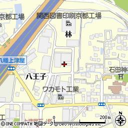 京都府八幡市上津屋八王子124-11周辺の地図