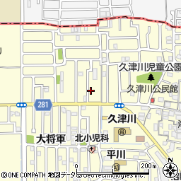 京都府城陽市平川浜道裏2-6周辺の地図