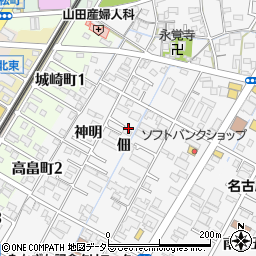 愛知県西尾市寄住町（佃）周辺の地図