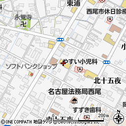 あおい書店西尾店周辺の地図