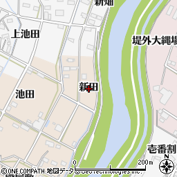 愛知県西尾市徳次町新田周辺の地図