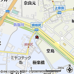 京都府八幡市内里島周辺の地図