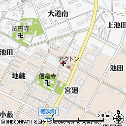 愛知県西尾市徳次町宮廻4-1周辺の地図