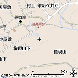愛知県新城市八名井権現山周辺の地図