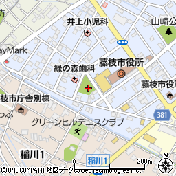 静岡県藤枝市岡出山1丁目12周辺の地図