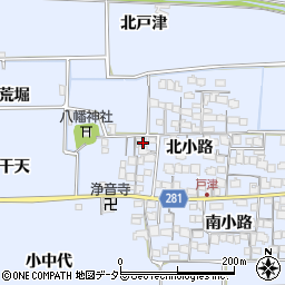 京都府八幡市戸津北小路100周辺の地図