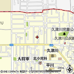 京都府城陽市平川浜道裏2周辺の地図
