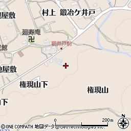 愛知県新城市八名井中勢井周辺の地図
