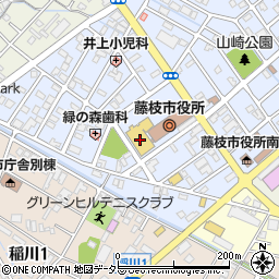 藤枝市民会館周辺の地図