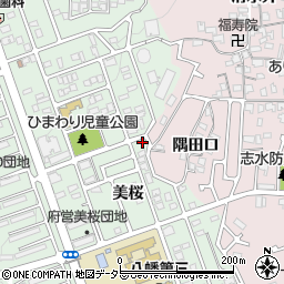 京都府八幡市男山美桜13-25周辺の地図