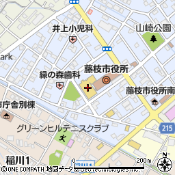 藤枝市役所教育部　教育政策課・施設係周辺の地図