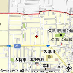 京都府城陽市平川浜道裏2-15周辺の地図