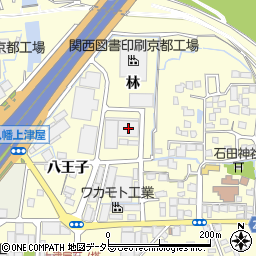 京都府八幡市上津屋八王子124-6周辺の地図