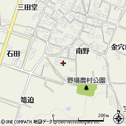 愛知県額田郡幸田町野場南野74周辺の地図
